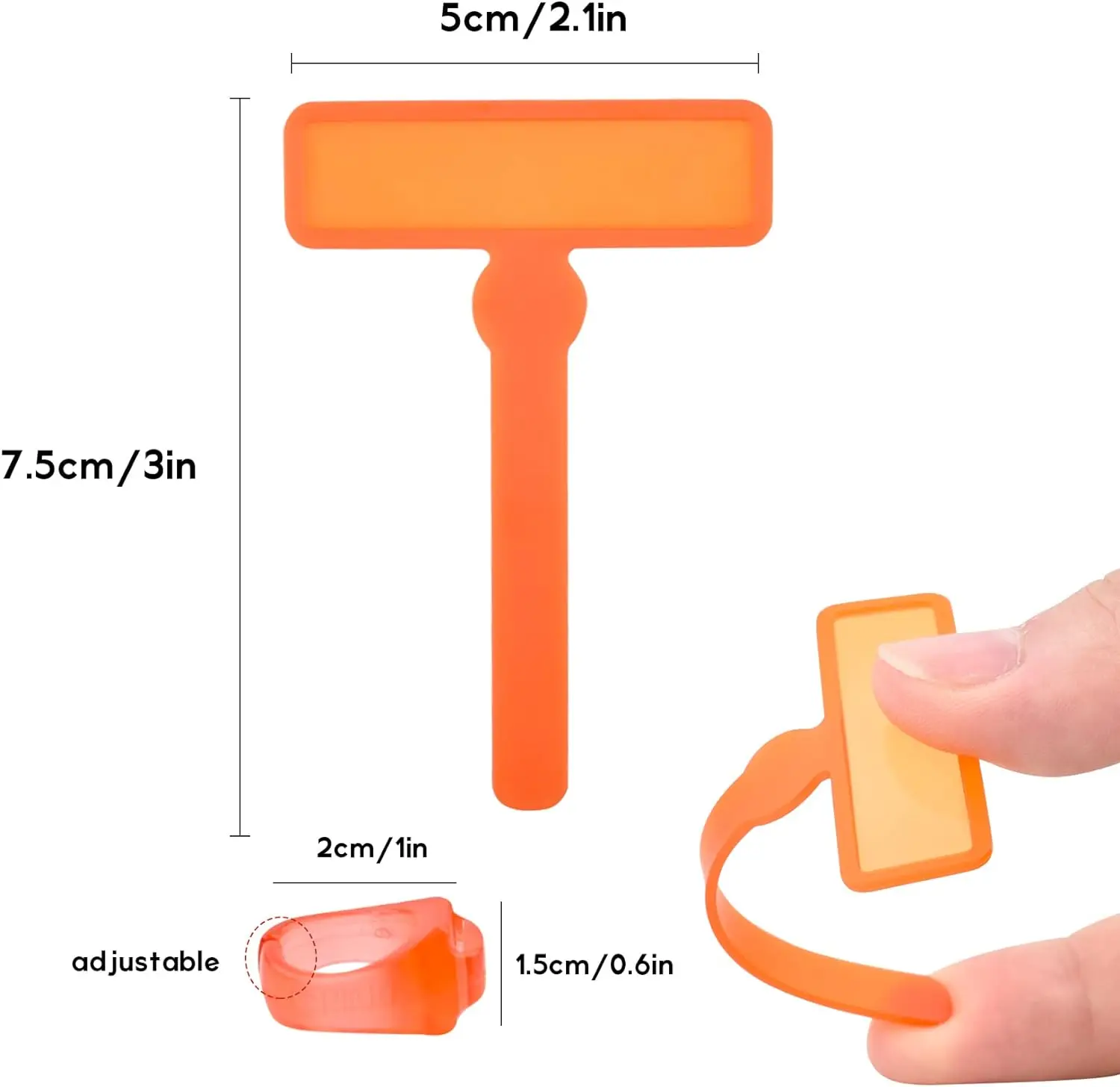 Dyslexia Tools for Kids,  Finger Guided Reading Strips with  Finger Rings, Highlight Reading Strips Bookmarks for Reading Highli