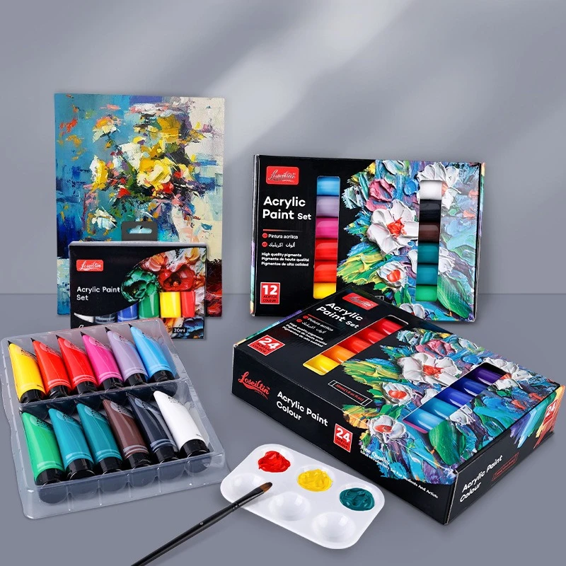 6/12/24 Color 30ml Acrylic Pigment Paste Delicate Waterproof Sun-resistant Stone Wood Canvas Plastic Ceramic Painting Graffiti