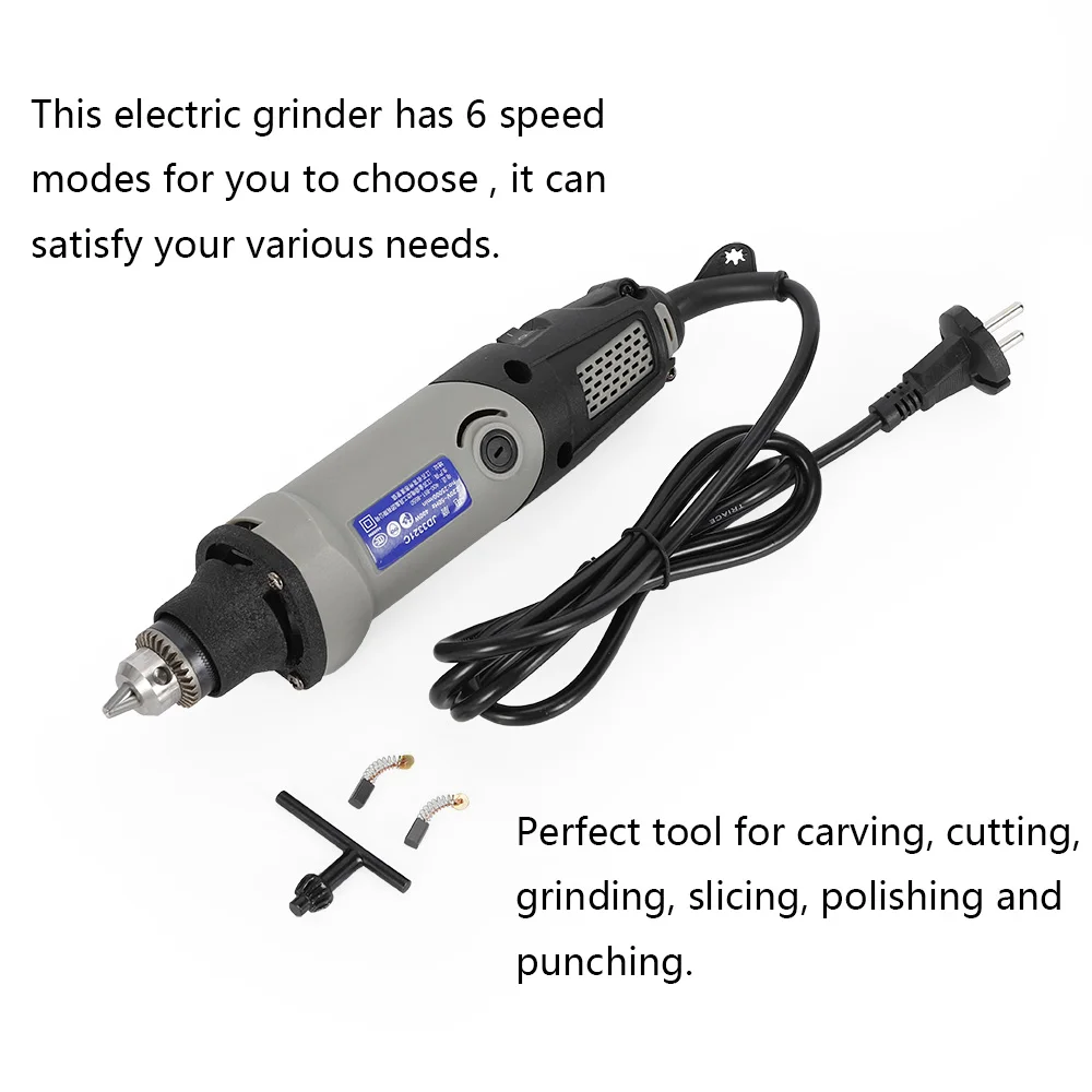 Mini Drilling Machine Electric Grinder 28000r/min 6 Variable Speed Grinder 400W