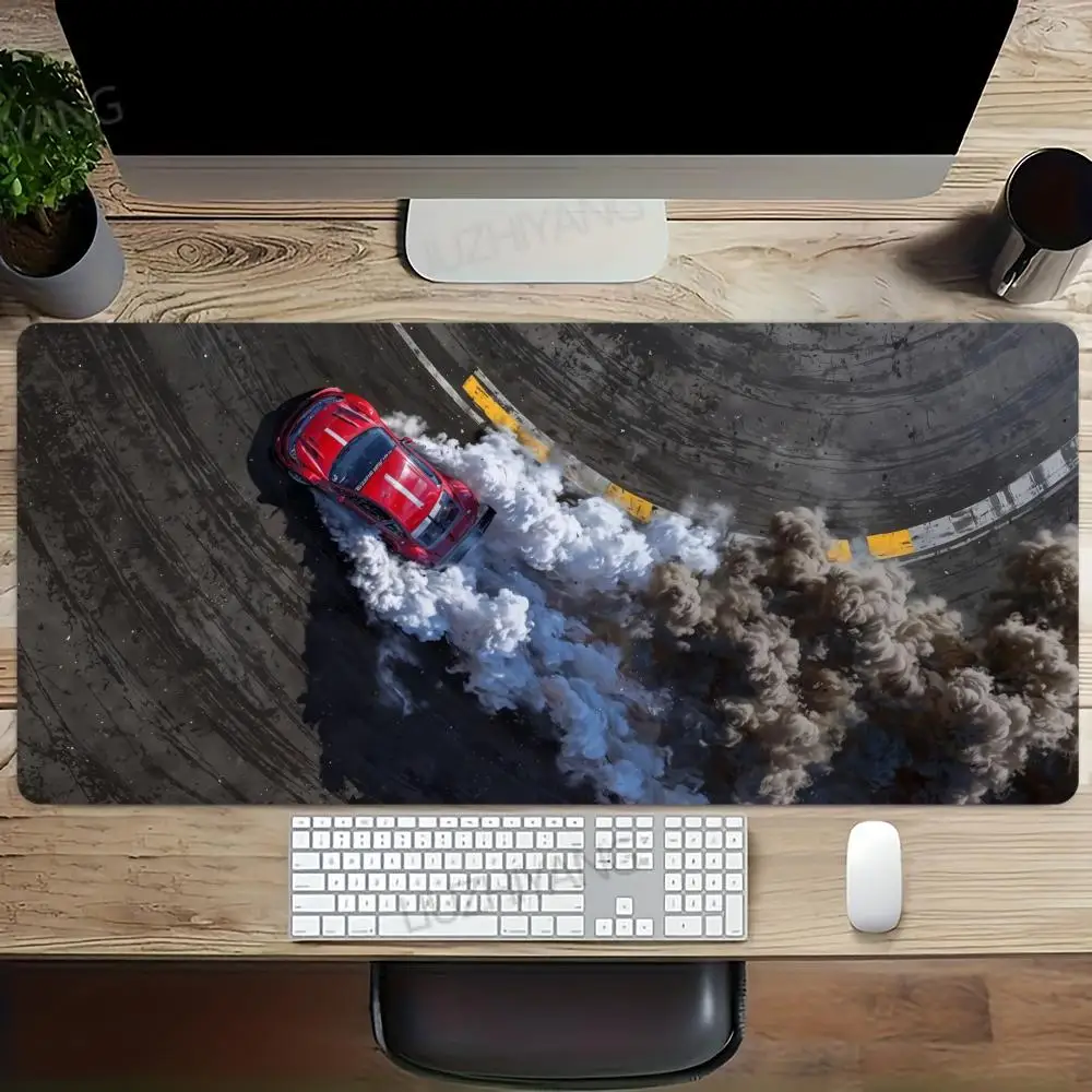

Sports Car Drifting Mouse Pad XL Computer Accessories Office Game Table Mats Rubber Anti-slip Gaming Keyboard Mousepad Desk Pads