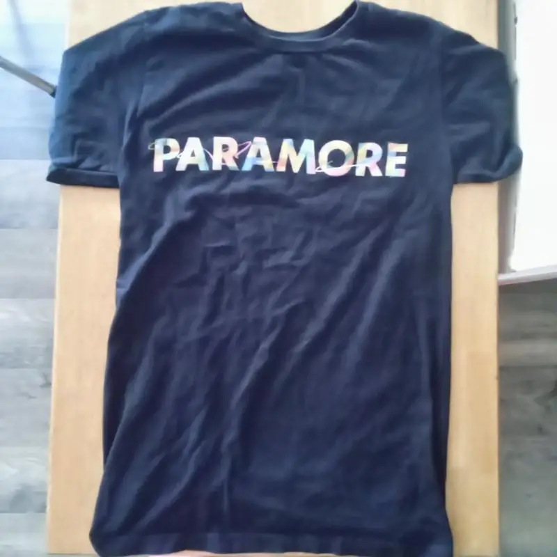تي شيرت Paramore Band Haley Williams Spellout Pacific باللون الأسود مقاس متوسط