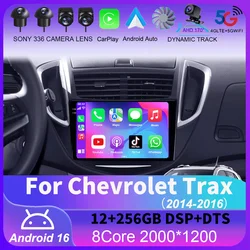 Android 16 Car Radio For Chevrolet Trax 2014 - 2016 Multimedia Video Player Auto Stereo GPS Navigation Carplay Head Unit Screen