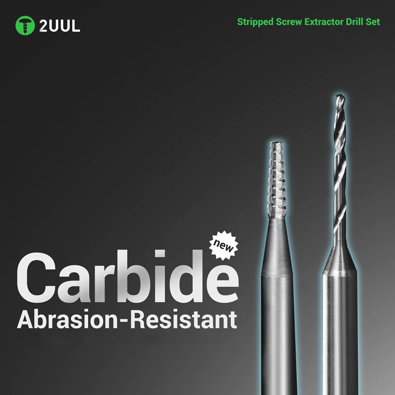 2UUL SD90 Набор сверл для извлечения винтов 2,35 мм, режущая головка, карбидный комплект для удаления поврежденных винтов для телефона, инструмент для ремонта