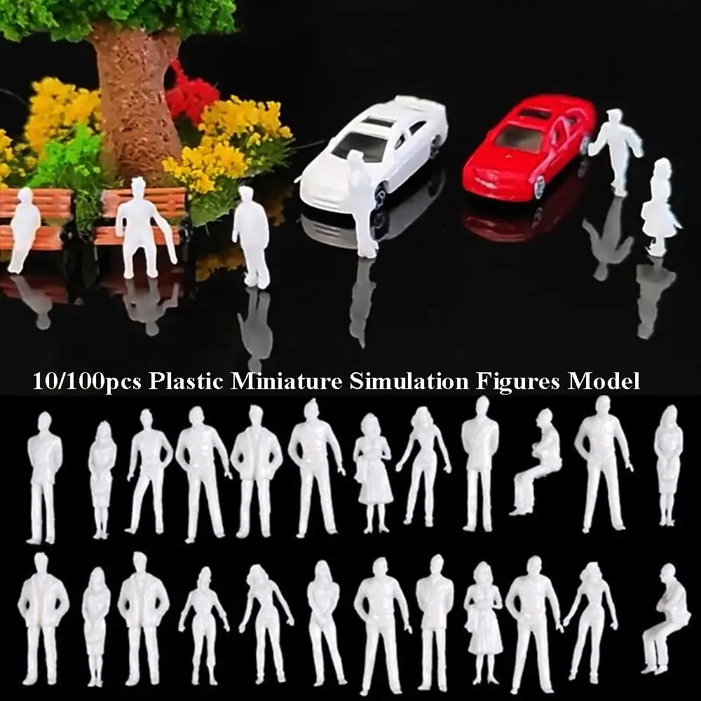 10/100pcs 1:300/1:200/1:100/1:150 Miniature Simulation Figures Model 1:75/1:50/1:42/1:30/1:25 Scale Building People Figures