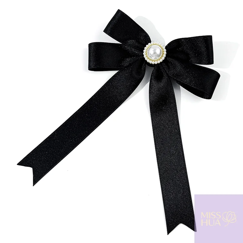 2025 جديد هوا هوا ربطة عنق تقليد اللؤلؤ الزخرفية المخملية ربطة العنق قميص غير رسمي ربطة العنق الزخرفية للنساء هوا هوا #4