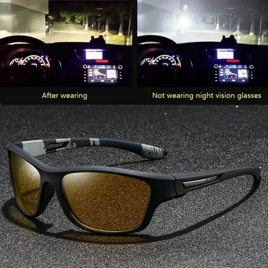 

Fashion Vintage Sports Unisex Night Vision Glasses Reduce Visual Fatigue Lenses Anti-Glare Anti reflective UV400 Eyewear