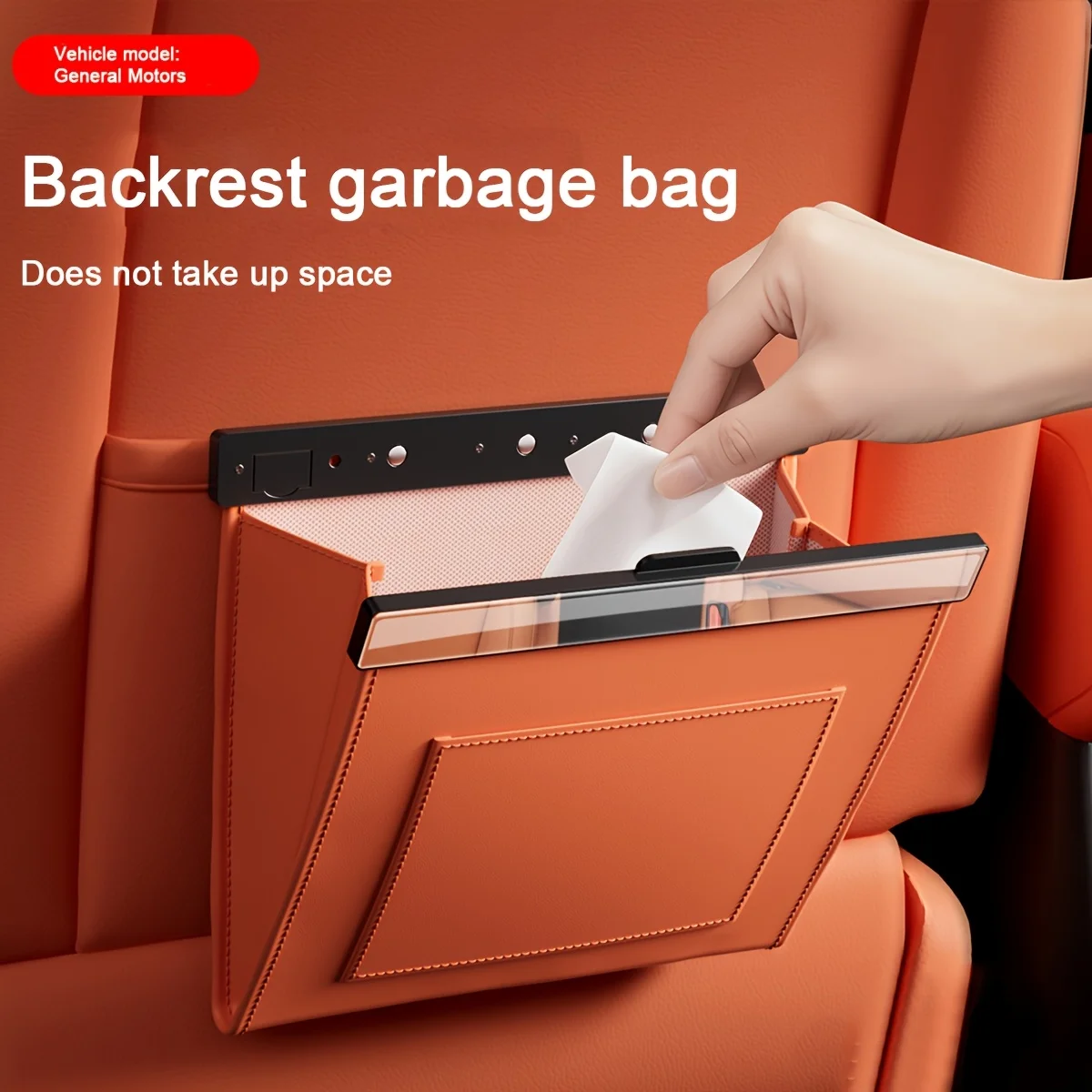 1 Stück Auto-Rücksitz-Aufbewahrungstasche, Universelle Auto-Rücksitz-Mülltasche, Hängende Aufbewahrungstasche, Rücksitz-Mülleimer, Gute Autoausstattung – Detail 5