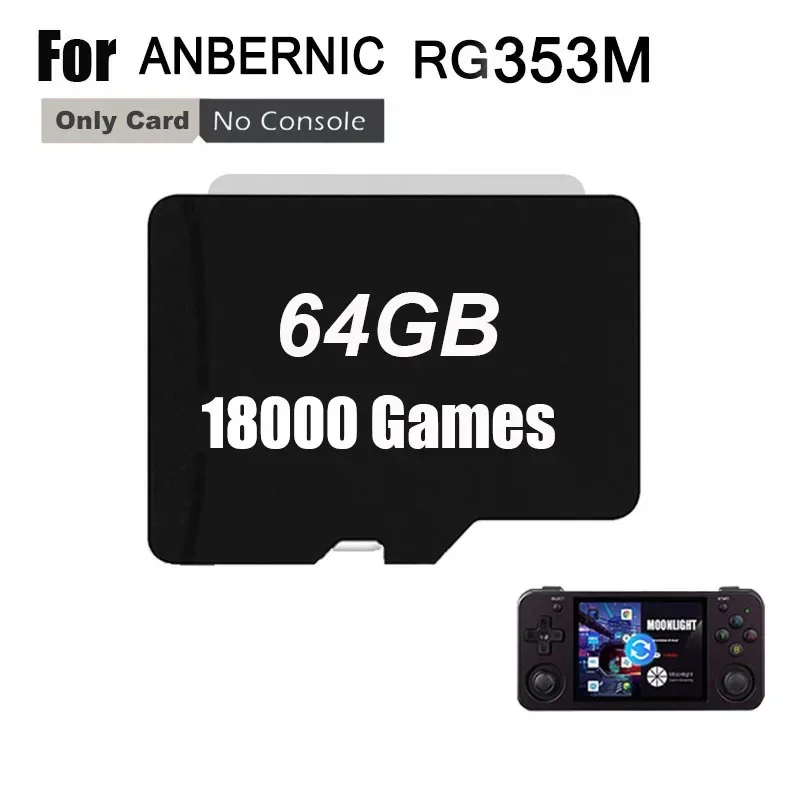 Tarjeta TF de 512GB, juegos precargados para ANBERNIC RG353M, tarjeta SD, 80000 juegos, juego portátil Retro PS2 MAME PSP para 512G 256G 128G 64G