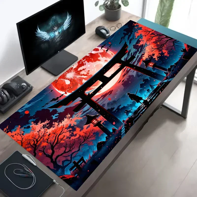 

Japanese Samurai mouse pad PC accessory rubber anti-slip suitable for gamers and home use high-definition printed carpet