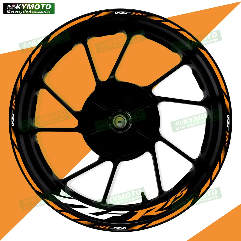 

Аксессуары для мотоциклов YZF R15 R 15, 17-дюймовые наклейки на ступицу переднего и заднего колеса, обтекатель, модифицированная светоотражающая наклейка, украшение