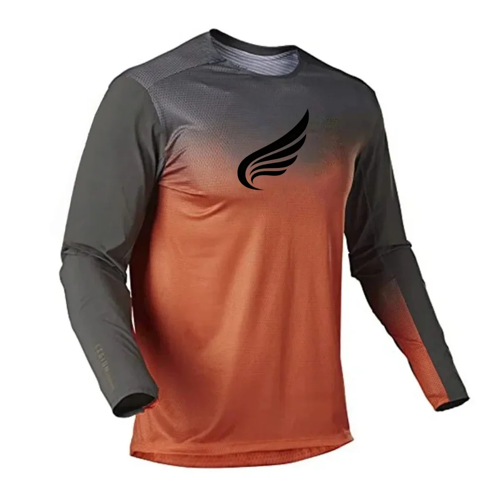 

Motorcycle Endurance Sportswear, Mountain Bike Men's Motorcycle Off-road Long Sleeved Shirt, Breathable and Quick Drying
