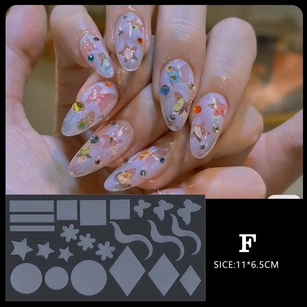 Nail Decorations Nail Mold Sticker False Tips French Forma Dual Sticker Silicone Nails Mold Pad Manicure Accessories