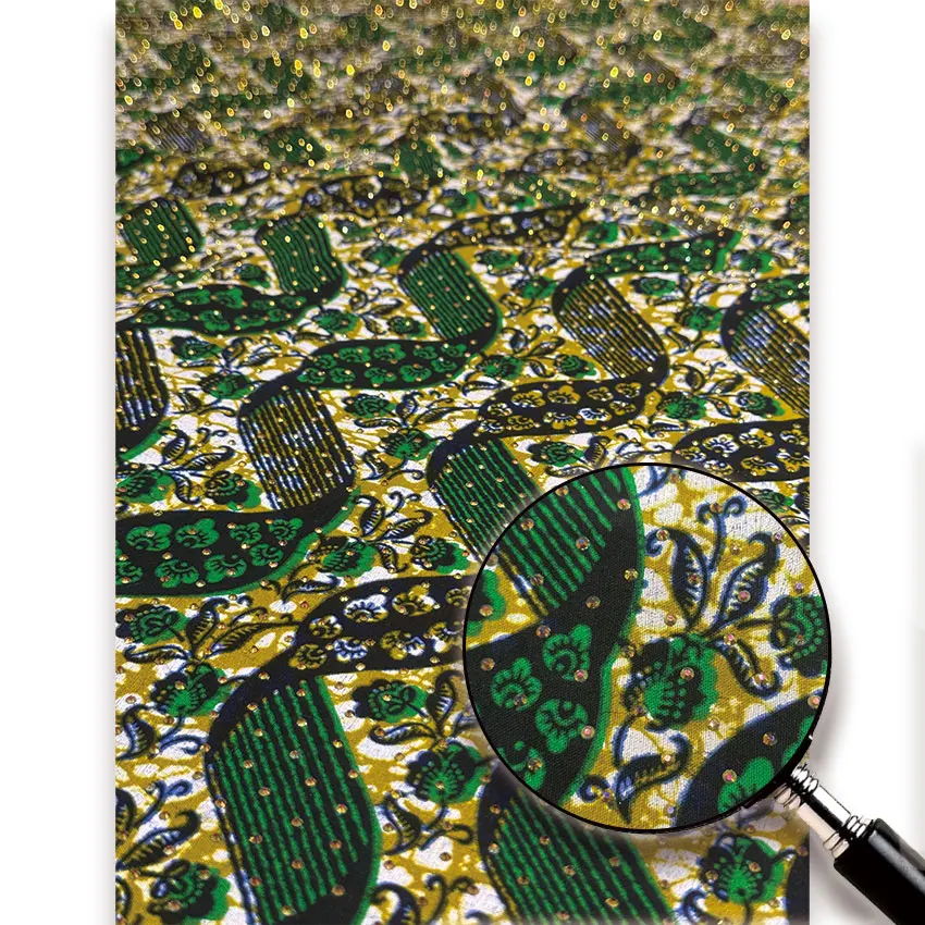 

2025 Nigerian Stone-Wax Print African Fabrics High Quality for Patchwork New Style Fabric for Clothing Home Decor Y7