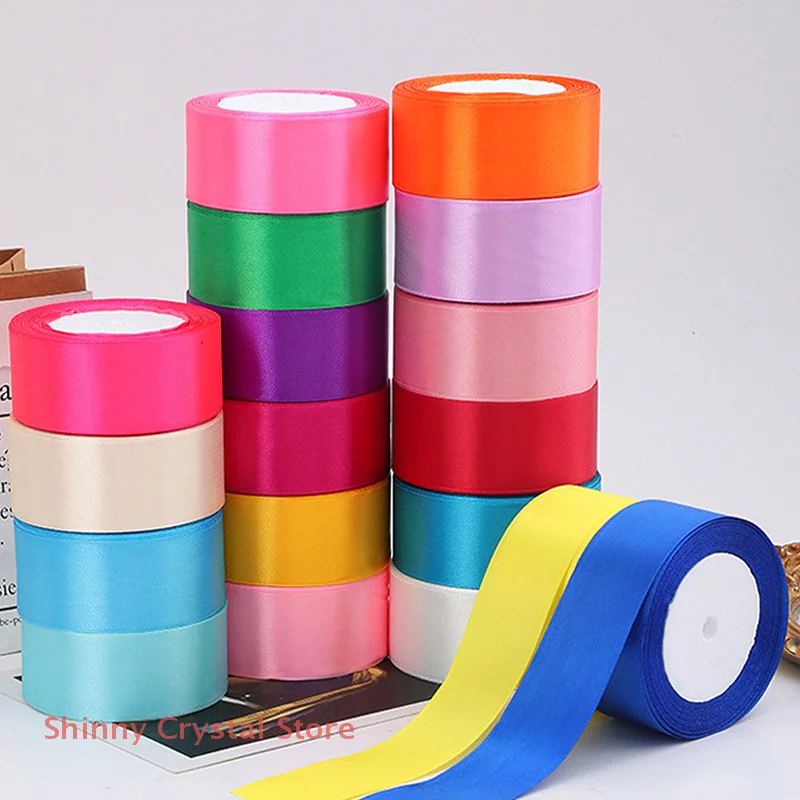 

Многоцветная атласная лента 4 см, односторонняя полиэфирная лента, лента для подарочной упаковки, аксессуары с бантом, лента