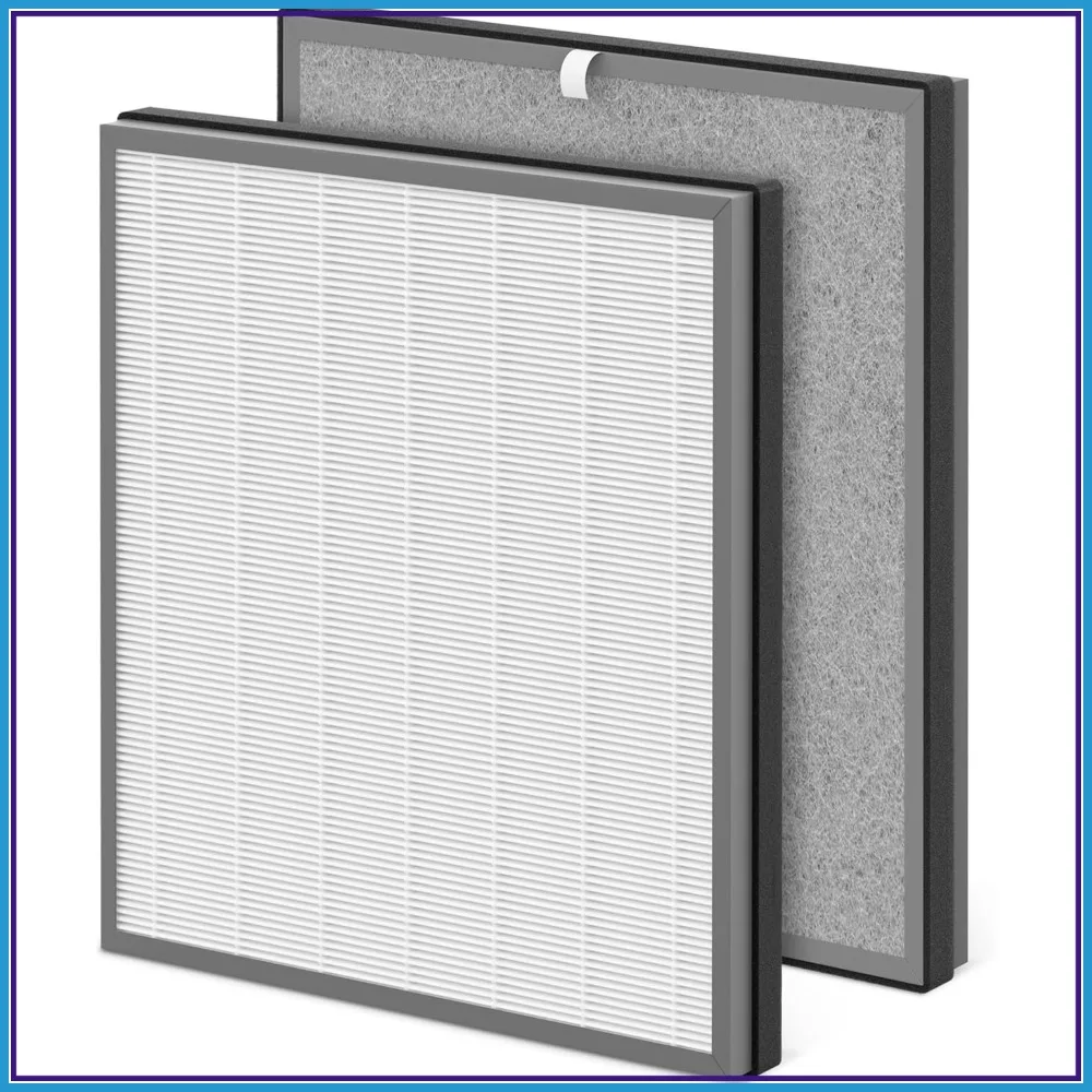 

2 Packs Upgraded 3-in-1 HE402 Replacement Filter for Shark HE400 HE401 HE405 4 Fans Air Purifier, H13 True HEPA, Part # HE4FKPET