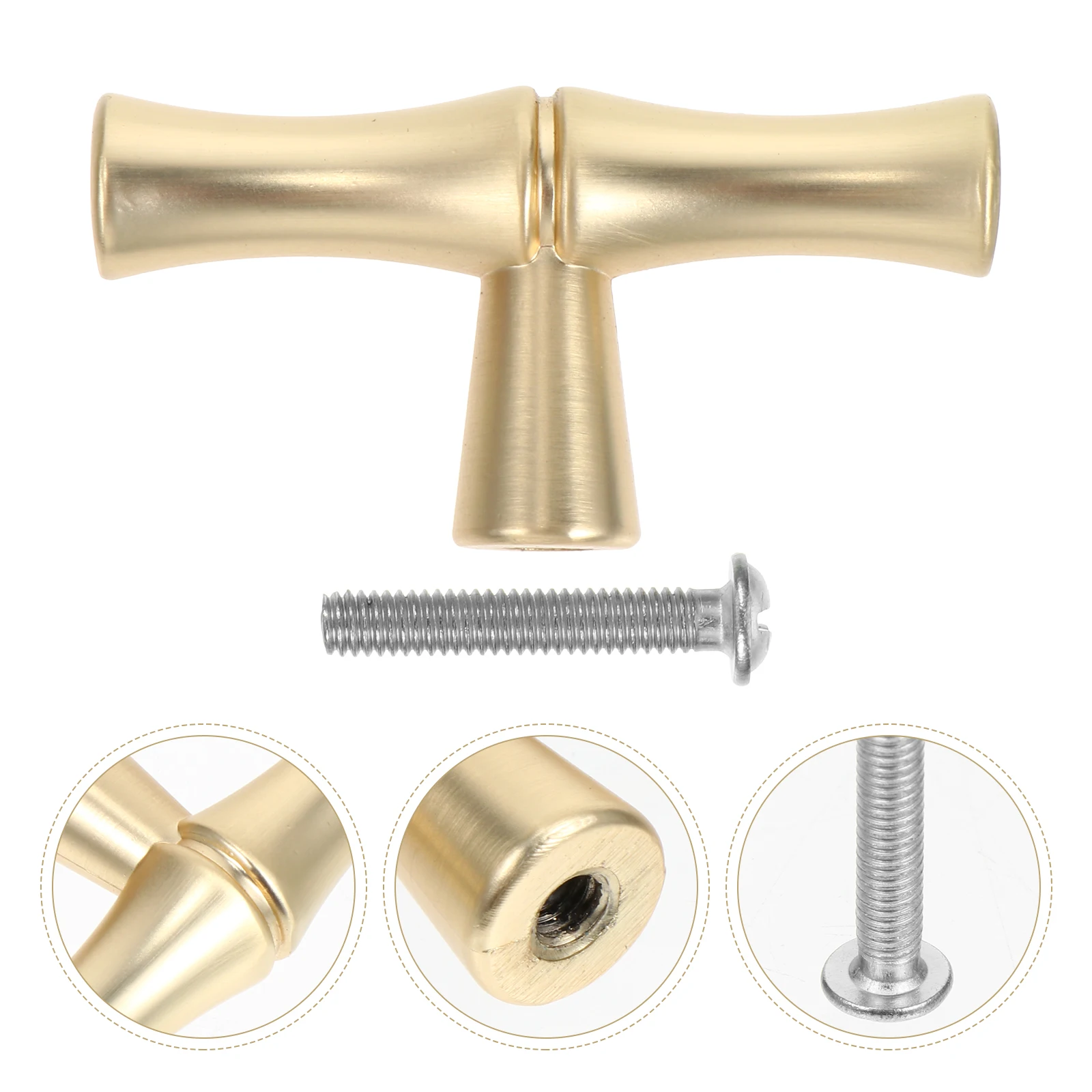 

2Pcs Copper Drawer Knob Simple Stylish Furniture H les Home Decorative Pull Ring Cabinet Hardware Bamboo Style