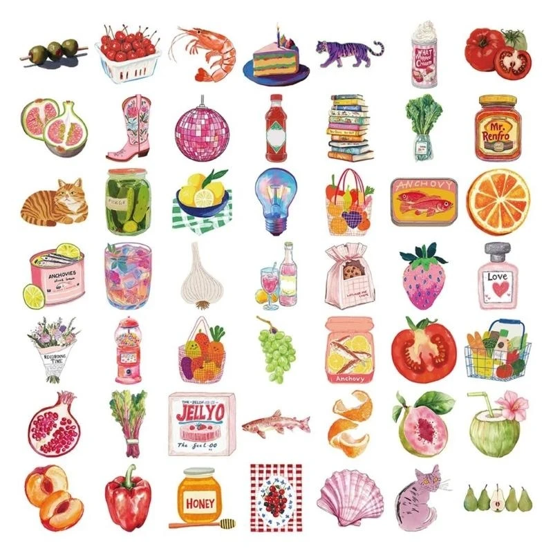 

Pack of 50 Mediterranean Graffiti Stickers Waterproof DIY Decals for Guitars Notepads Travel Gear