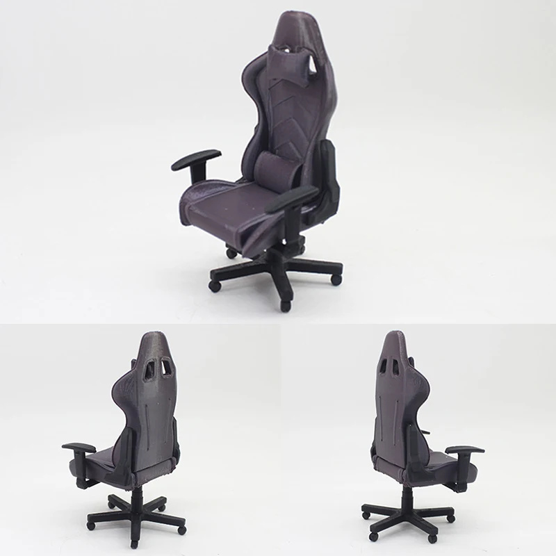 Esports Gaming Furniture Set for 1/12 Scale Dollhouse Decoration: Desk, Chair, Keyboard