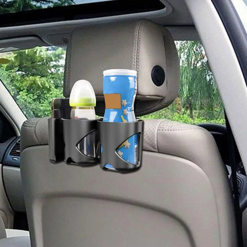 Portavasos para asiento trasero de coche, soporte colgante para almacenamiento de bebidas, reposacabezas, Colgador de gancho, organizadores de botellas de agua para Interior de coche