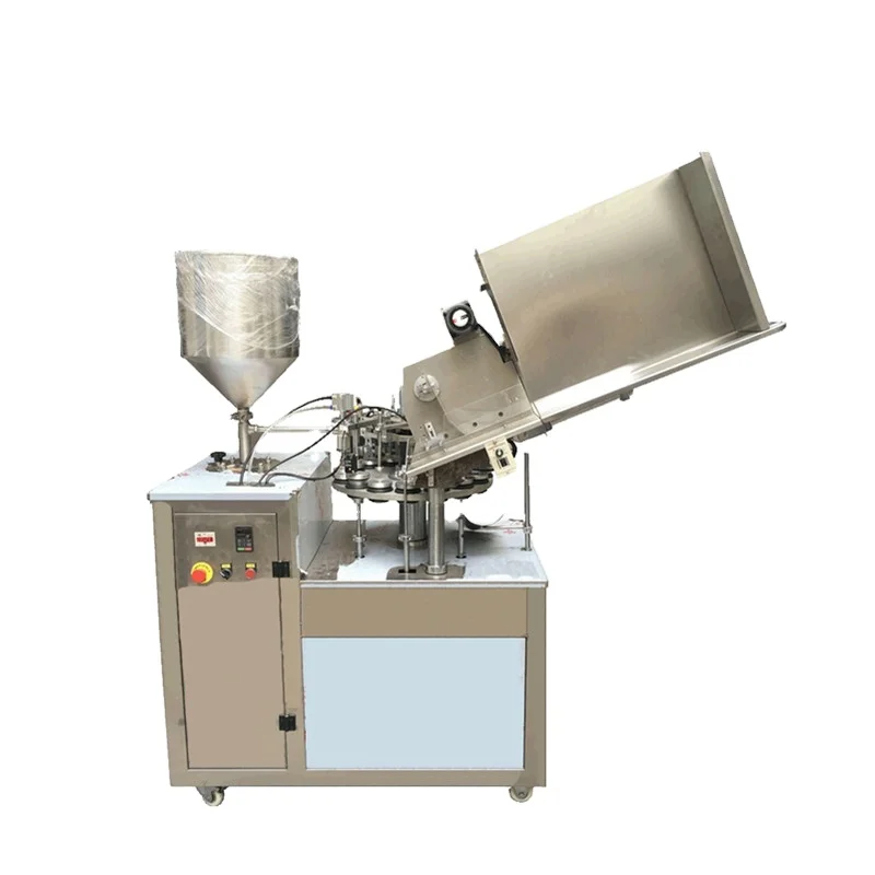 Automatic Aluminium Tube Sealing Machine Toothpaste Tube Pipe Sealing Tail Machine Roundtable Sealing Machine with Tube Feeding