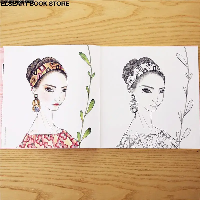 Traummädchen Träume Malbuch Malkleidung Volkskleidung Farbbuch 155