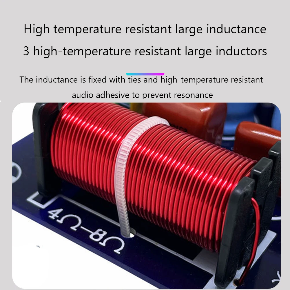 250W Speakers Filter Frequency Divider Treble Medium Bass 3 Ways HiFi Audio Speaker Crossover Adjustable DIY Home Audio Systems