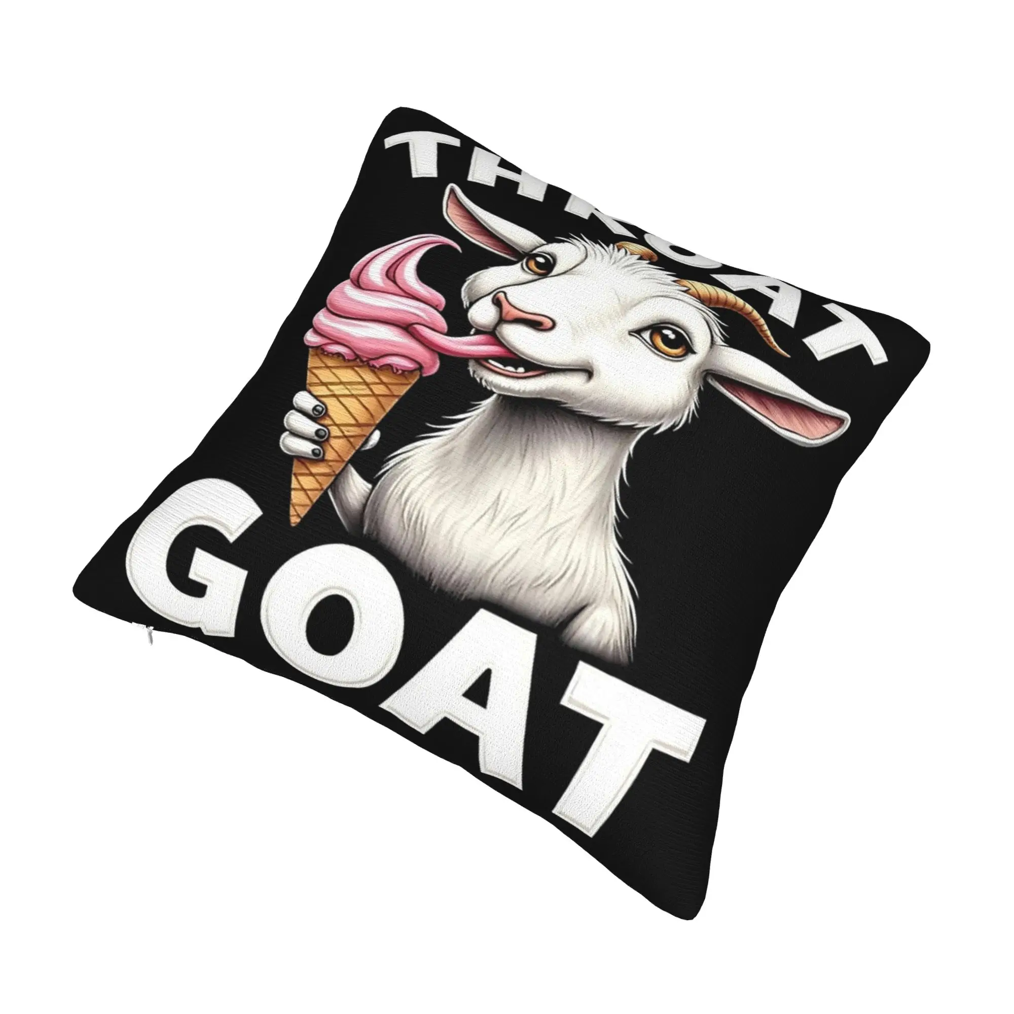 Decorative Pillowcases Throat Goat Funny Adult Humor  Accessories Home  Throw Pillow Case Cover Square Multiple Sizes