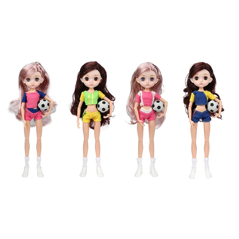 26 cm bambola BJD bambola da calcio ragazze principessa vestiti scarpe figura modello articolare mobile moda bambola carina per ragazze regalo di compleanno