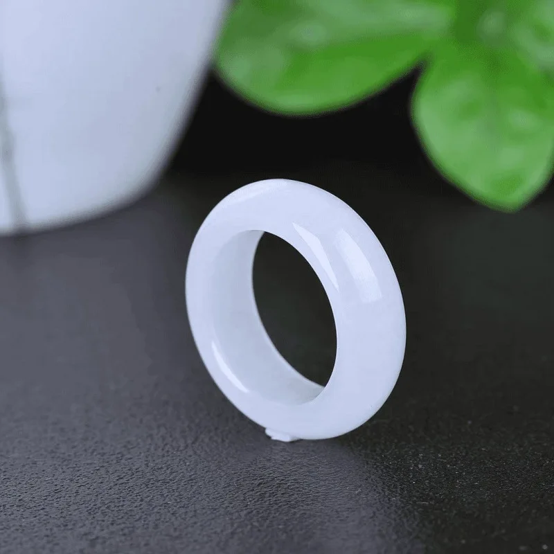 

New Natural Gold Silk Jade Ring, Classic Simple and Versatile