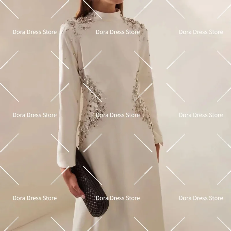 Vestidos de Noche largos con cuentas de lujo para mujer, vestido recto hasta el tobillo para fiesta de graduación, boda, gala, eventos especiales, ceremonia, 2024