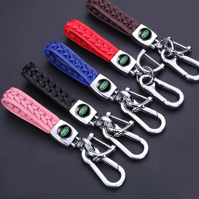 Braided Rope KeyRing Car Keychain Holder for Land Rover Discovery Sport 3 4 Defender 110 Freelander 2 L322 Range Rover Overfinch