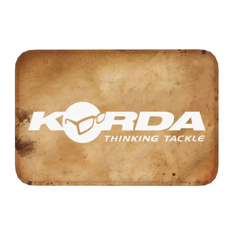 Personalized Korda Fishing Logo Doormat Mat Anti-Slip Fish Carp Fisherman Gift Kitchen Bath Bedroom Rug Carpet 40*60cm