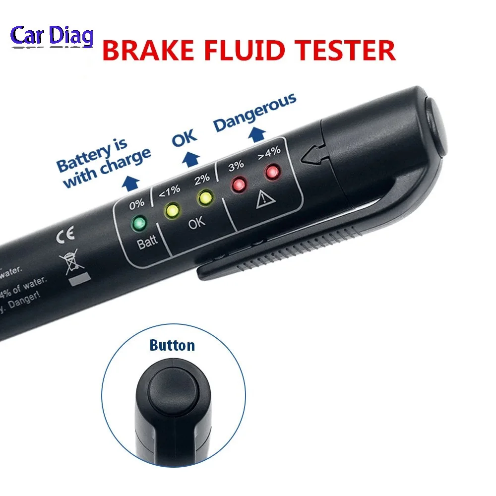 Automotive Brake Fuid Brake Oil Testing Pen Auto LED Display Universal Car Vehicle Diagnostic Tools Original Pack