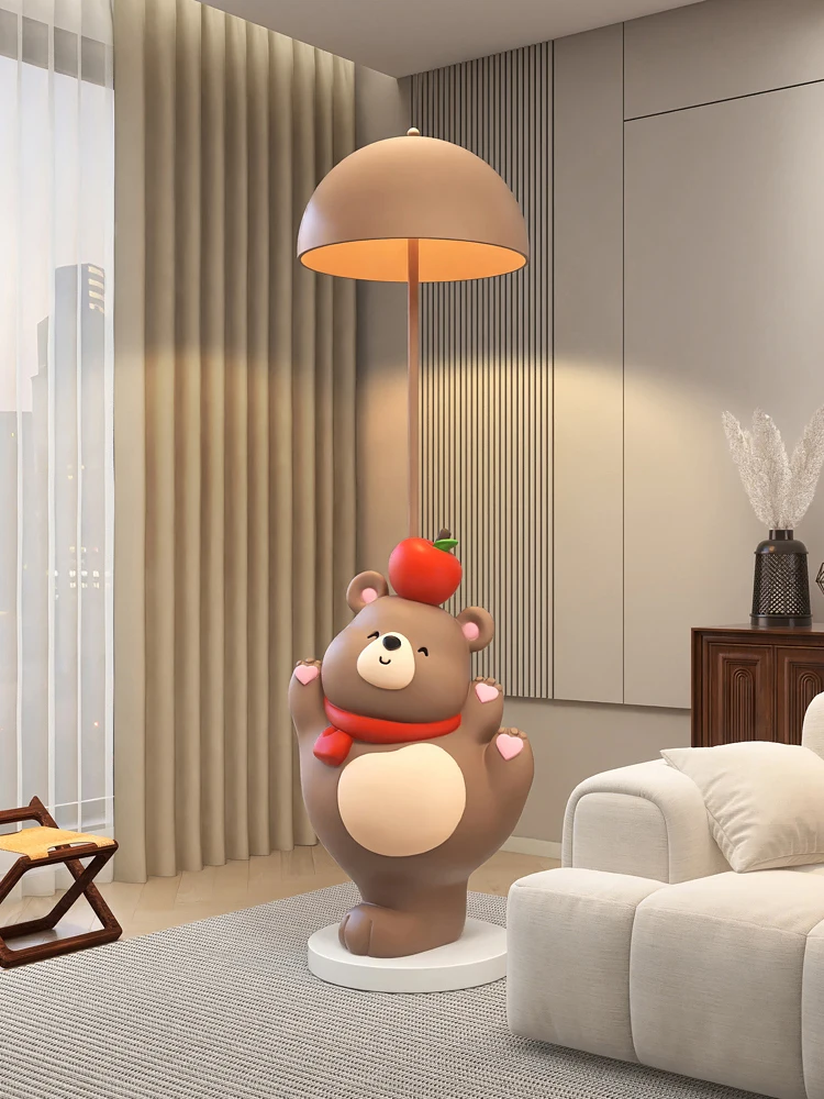 Home Decor 162CM Luminous Vitality Bear Statues Floor Decor Living Room Large Animal Sculptures Art Ornaments Housewarming Gifts