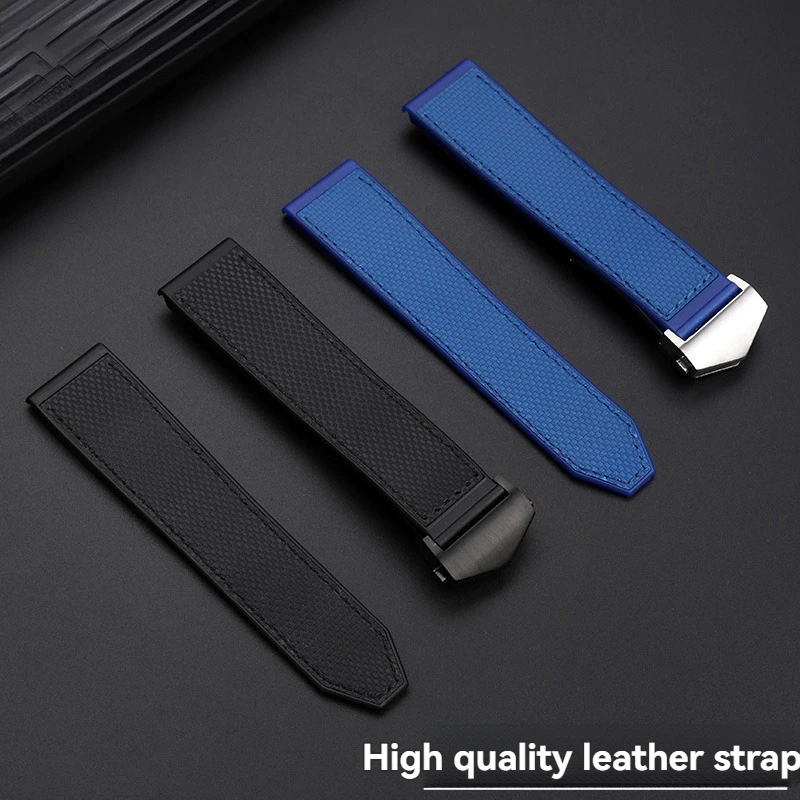 Pulseira de relógio de silicone de borracha de 22 mm para TAG Heuer Monaco CBL2184/CBL2183 - pulseira de substituição esportiva à prova d'água, macia e durável