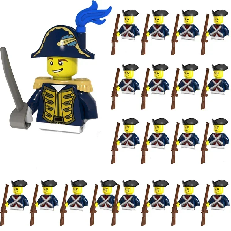 WW2 Mini Military Imperial Navy Soldier Building Blocks Bricks Caribbean Pirates Figures Educational Toys For Boy Brithday Gift