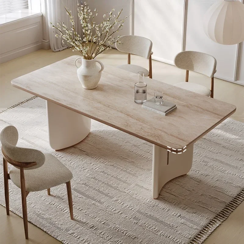 B Console Design Table and Chair Combination Simple Modern Home Office Rock Dining Table Rectangular Essttisch Furniture