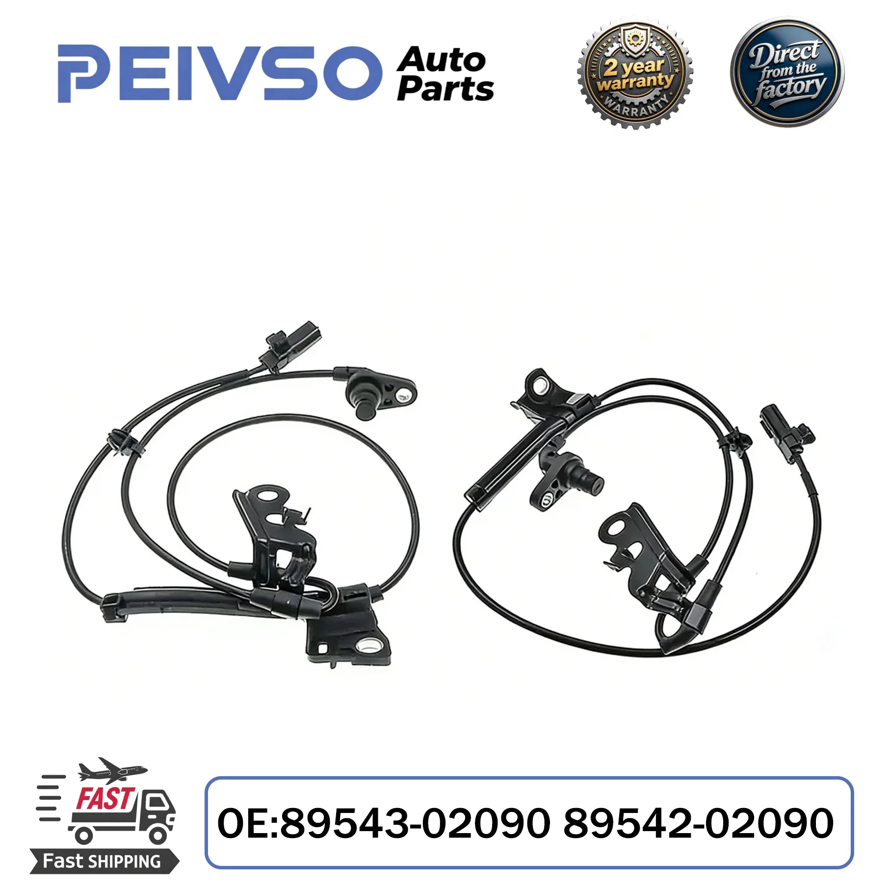 Sensor de Velocidade da Roda ABS Dianteiro Esquerdo/Direito PEIVSO 89542-02090 89543-02090 para Toyota Corolla 09-2012 2014-2018 Matrix 2009-2013