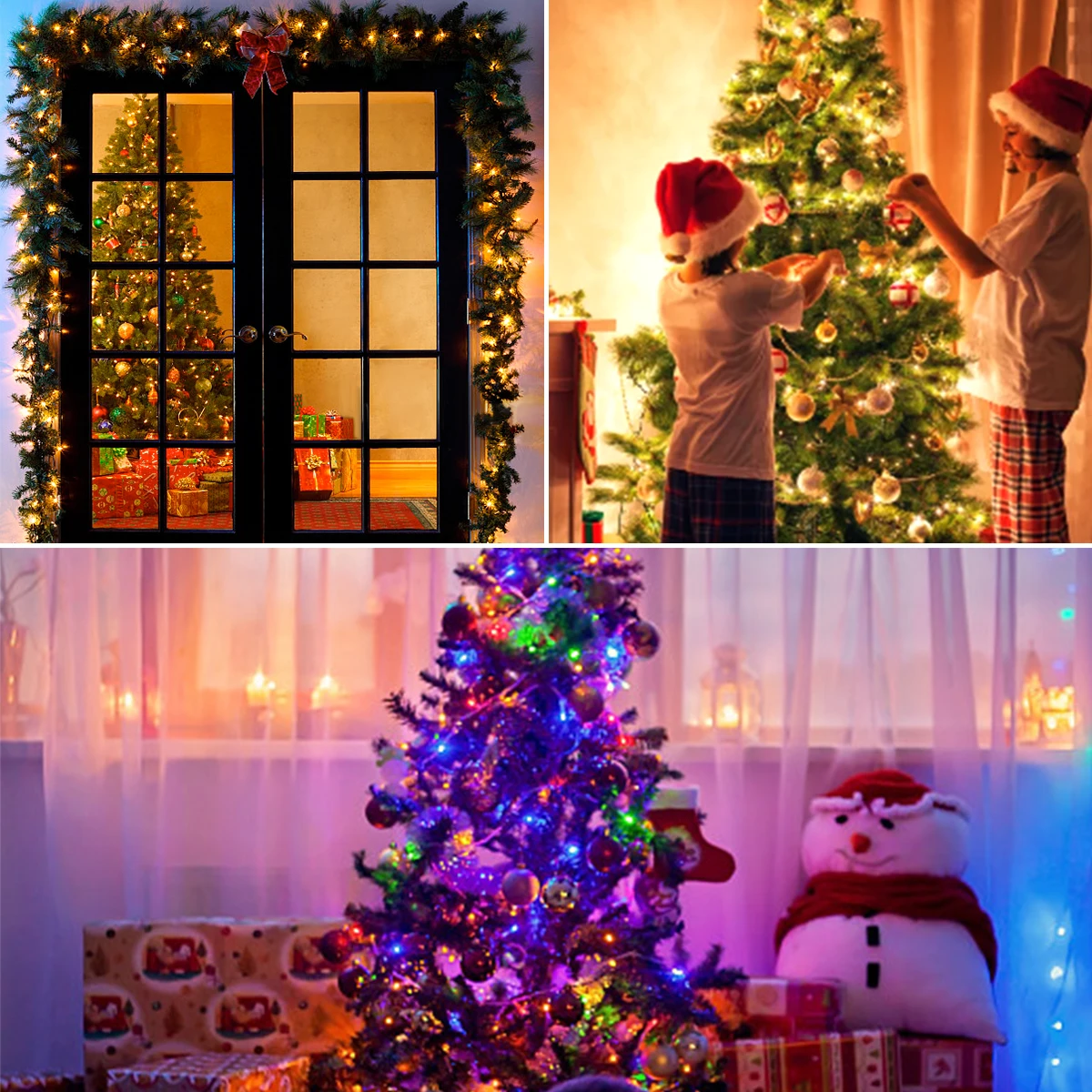 คริสต์มาสกลางแจ้งปีใหม่Garlandโคมไฟ 100M 20M Twinkle LED Stringวันหยุดงานแต่งงานไฟตกแต่งAdornos De Navidad