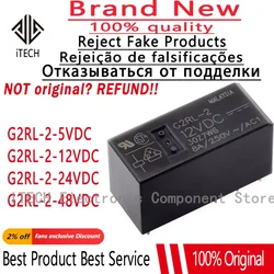 10PCS/Lot G2RL-2-12VDC G2RL-2-24VDC G2RL-2-5VDC G2RL-2-48VDC DIP-8 New Original Electromagnetic Power Relay G2RL-2-DC24V
