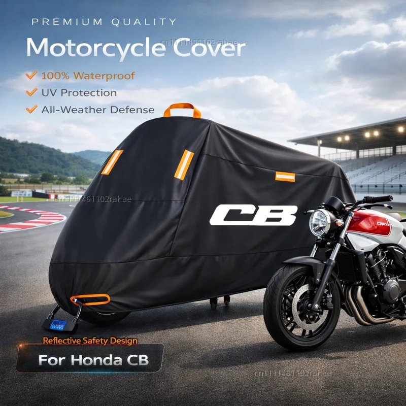 

For Honda 600F CB919 190R Outdoor Motorcycle Cover Waterproof Thickened Polyester UV Protective Rain Dust Sun All Weather Cover