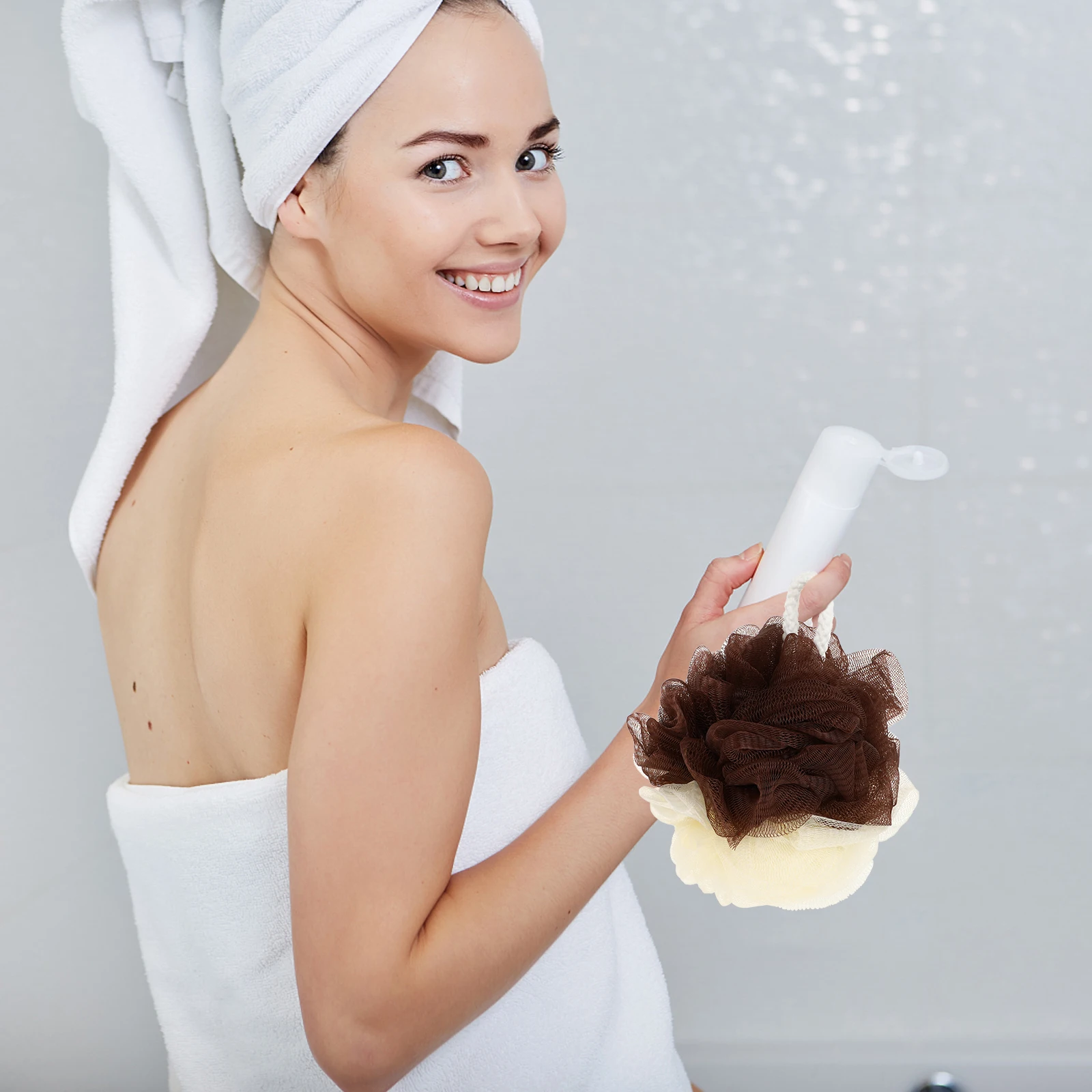 

6 Pcs Bath Ball Durable Shower Gel Scrubber Soft Texture PE Bubble Making Net Material Foam Maker Bathroom Supplies