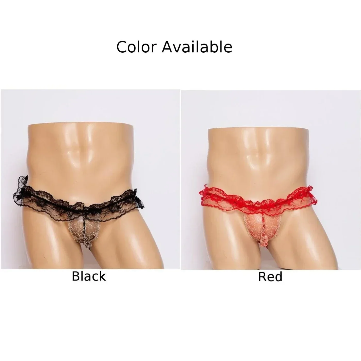 Sissy Lingerie For Men Jockstrap Men Underwear Male Backless Mesh Lace Sexy Transparent Double Thong Panties Homme G String