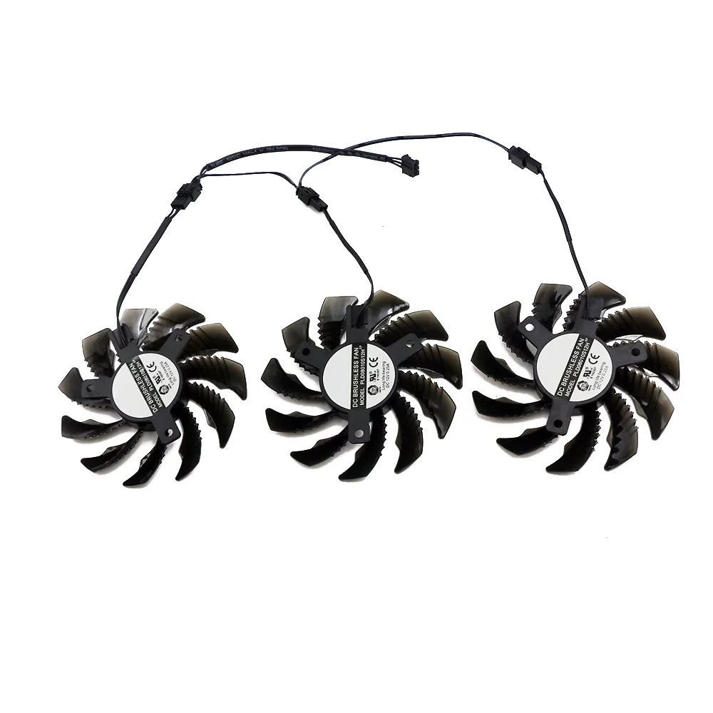 75MM 2/3pin GTX970 Cooler Fans PLD08010S12H For Gigabyte GTX 970 Windforce G1 Graphics Cards As Replacement CPU Cooler