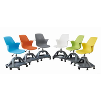 On Sale Roundel Removable Height Adjustable With Writing Table Pad Armchair Training Chair for Office School Meeting Room