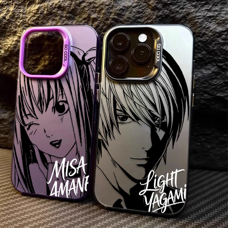 Anime Misa Amane Light Yagami Phone Case for Samsung Galaxy S26 S25 S24 S23 Note20 FE Ultra Edge Plus 5G Anti Fall Matte Cover