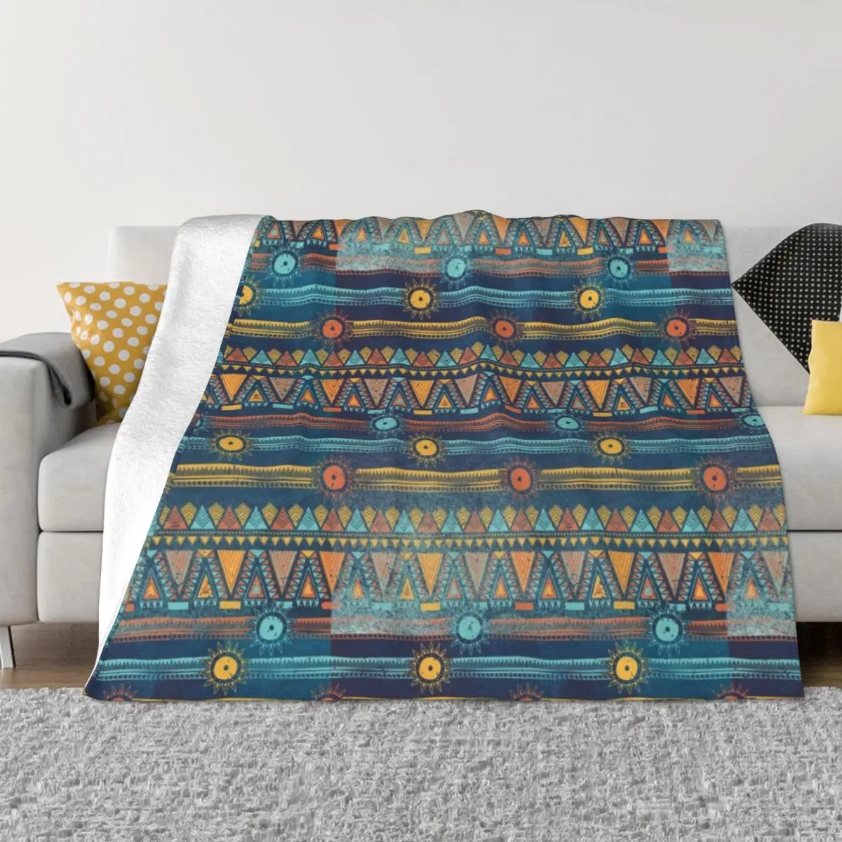 

Bohemian Tribal Pattern Throw Blanket Summer Bedding Blankets Soft Blanket Sofas Hairy Blankets