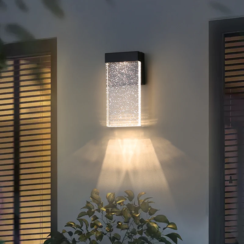 

Outdoor rain and sun wall sconce High-grade bubble crystal wall sconce Corridor aisle light patio doorway wall sconce