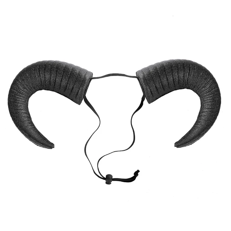 

Ox Horn Hair Hoop Devil Horn Headband Photo Props Halloween Party Headwear Dropship