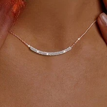 925 Sterling Silver Exquisite Versatile Unique Design Smile Necklace Women's Clavicle Chain, Perfect for Gifting view 4